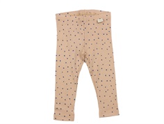 Petit Piao café rose/denim blue dot modal leggings